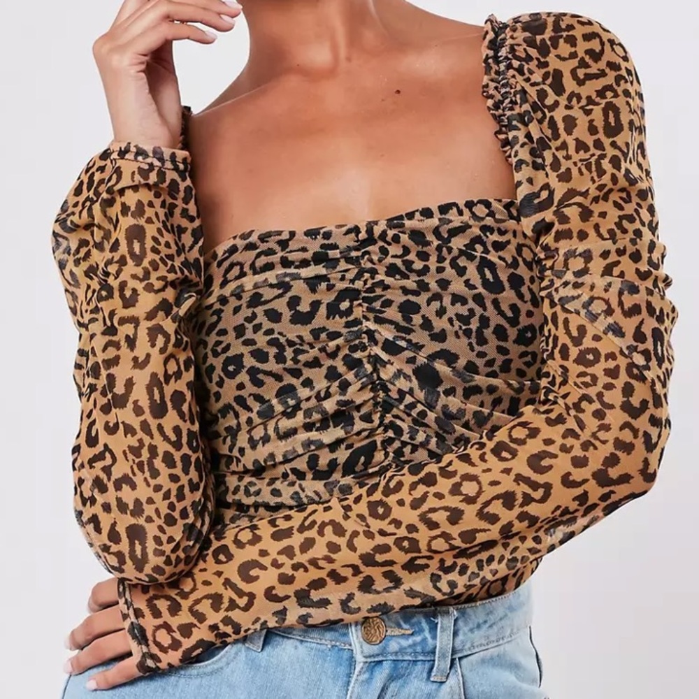 Missguided cheetah top